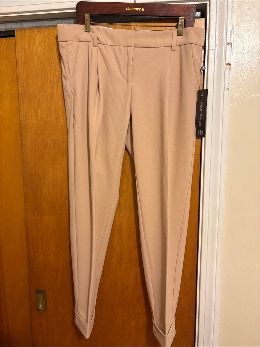 Fenn Wright Manson Blush Beige Slim Trousers